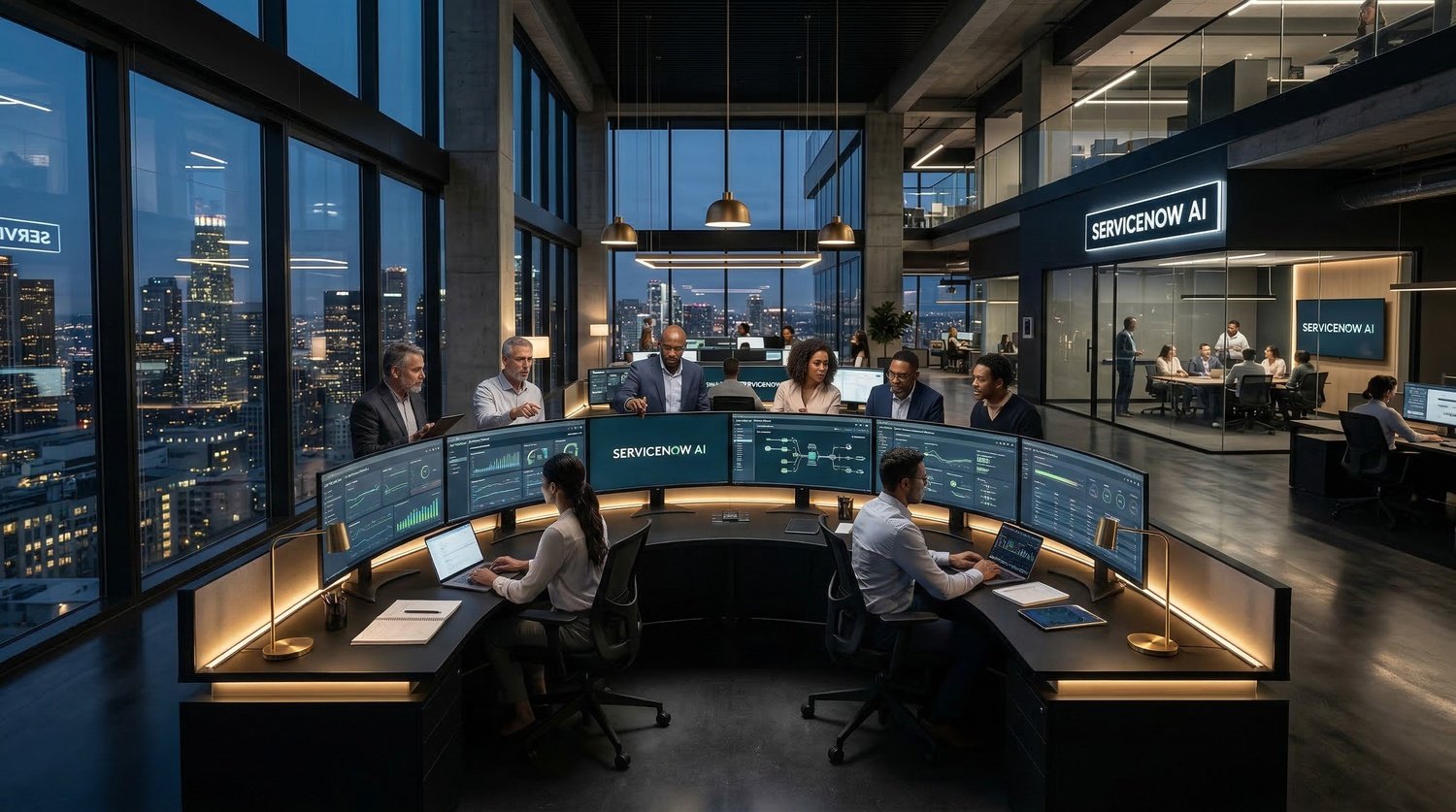 Enterprise ServiceNow platform dashboard